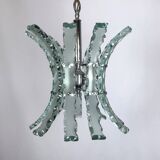 Mid-century Italian cut glass chandelier by Zero Quattro