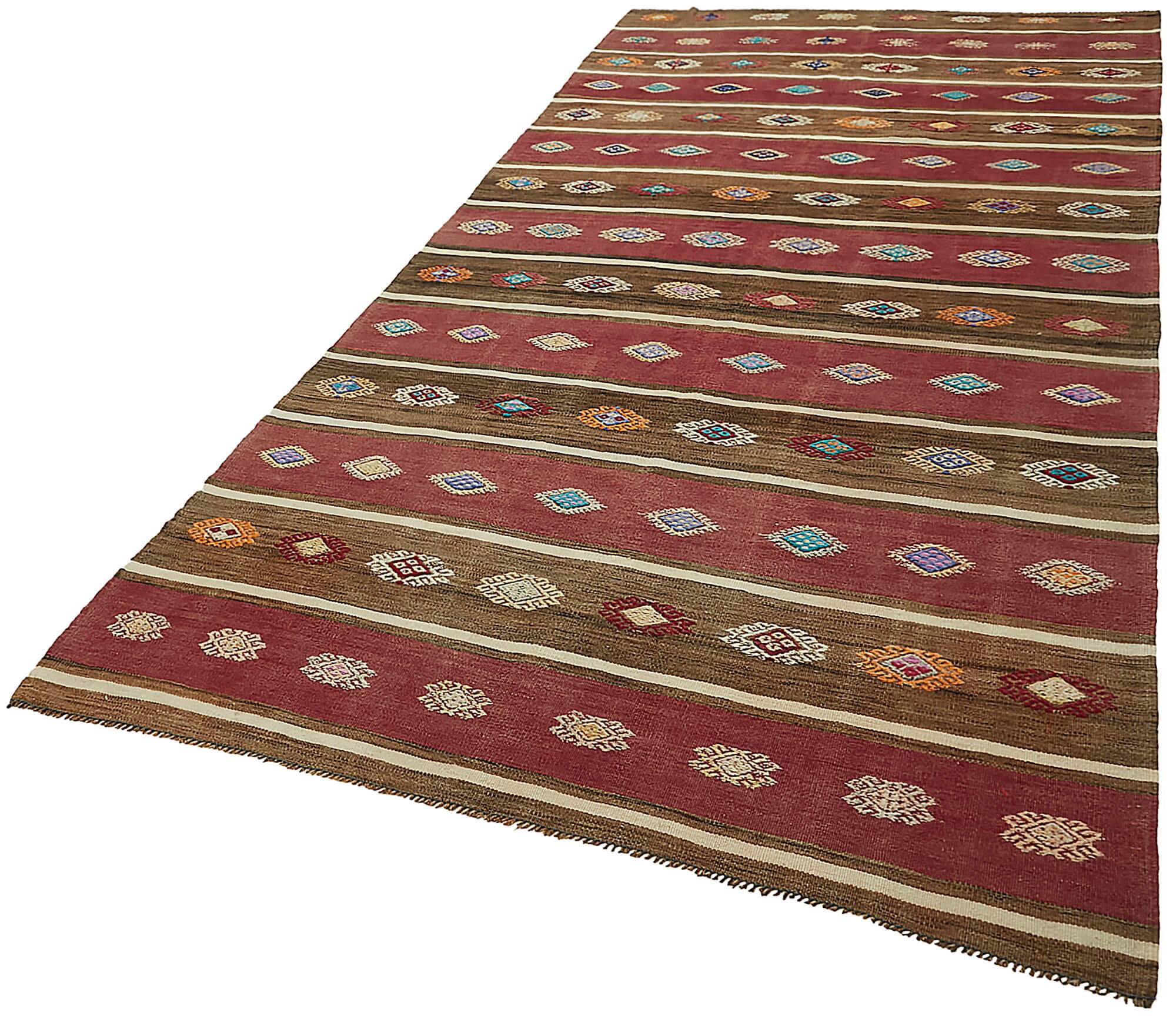 Turkish Handmade Vintage Anatolian Kilim 162 cm x 305 cm