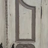 White and gray painted cabinet