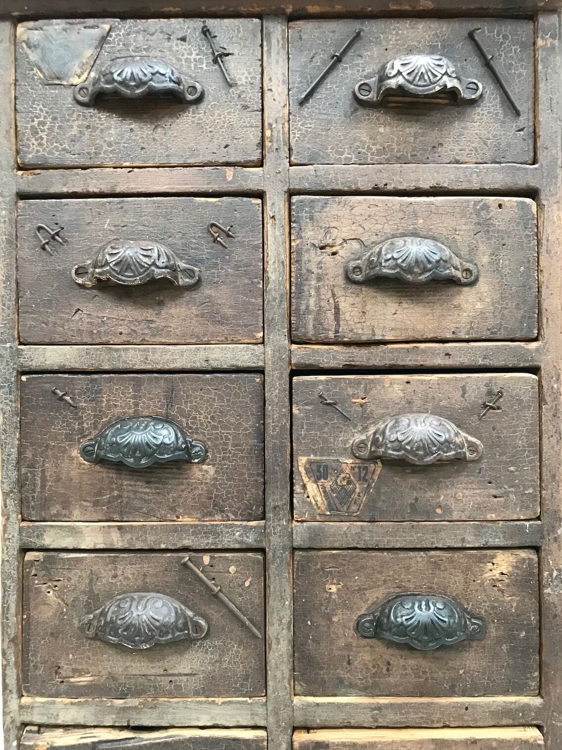 Wooden craft furniture with 10 drawers