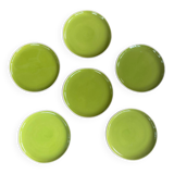 6 glazed ceramic dessert plates