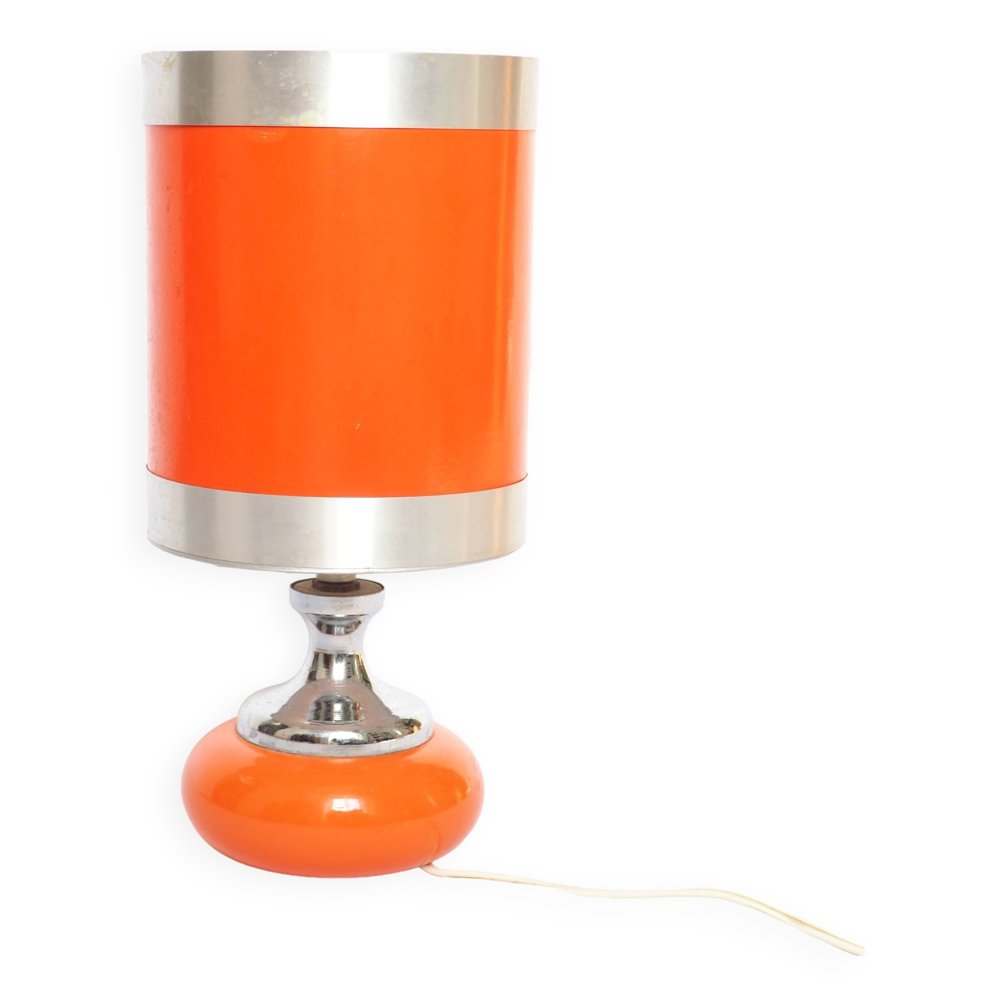 Lampe orange années 1970