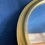 Plateau centre de table miroir vintage dorée
