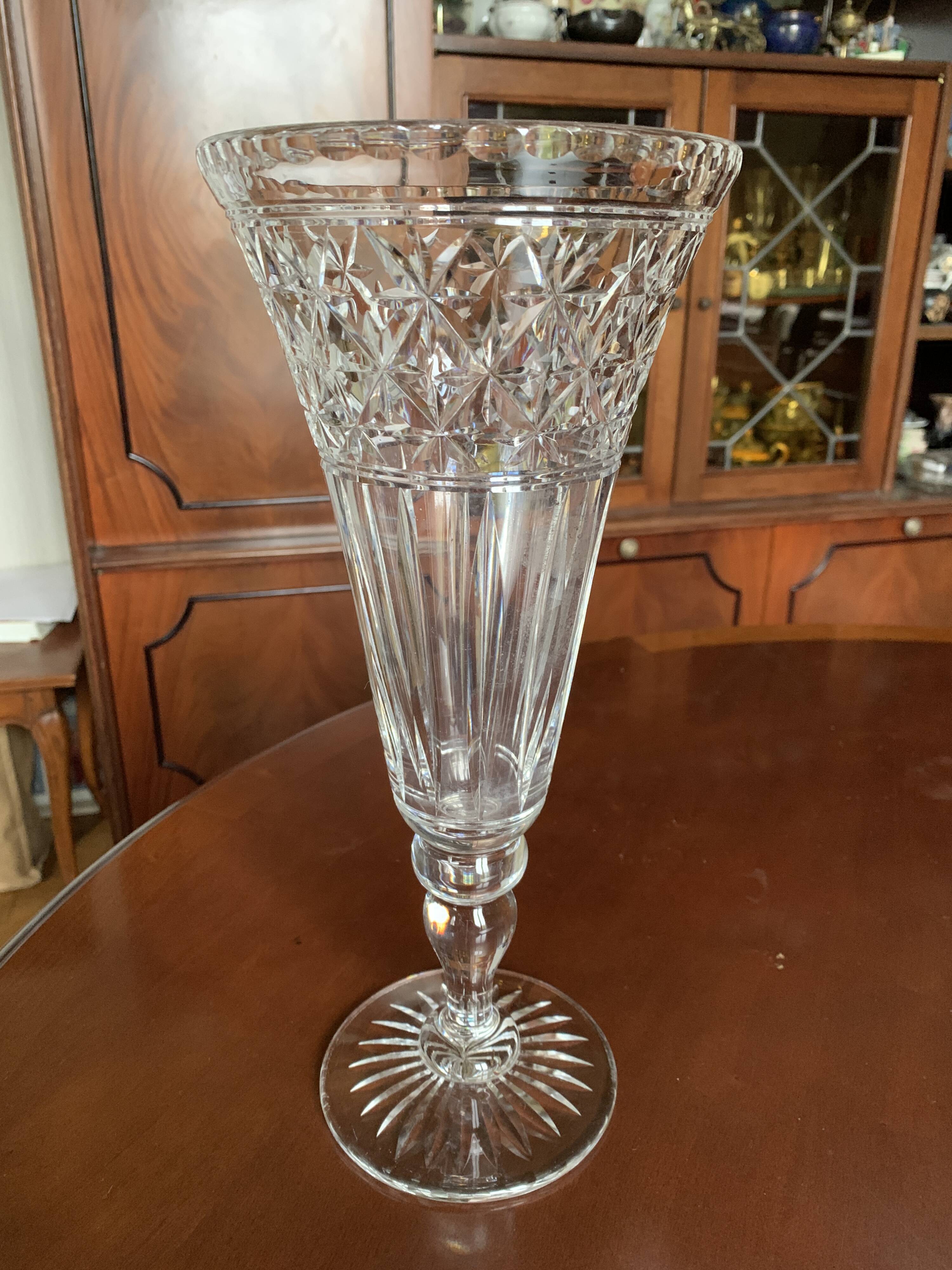 Antique crystal vase
