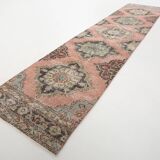 3x12 Rug For Hallway Dark Salmon  Persian Turkish Runner Rug, 82x364Cm SK 5242