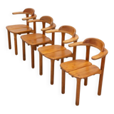 Set of 4 Alder Wood Opus Dining Chairs by Team 7 Austria