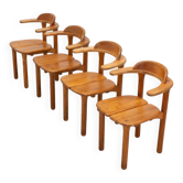 Set of 4 Alder Wood Opus Dining Chairs by Team 7 Austria