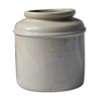 Pot ancien en céramique et glaçage gris