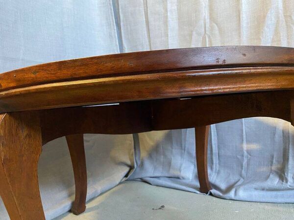 Mobilier d'Art Populaire Table Basse Circulaire Bois Massif Sculpté Années 30/40