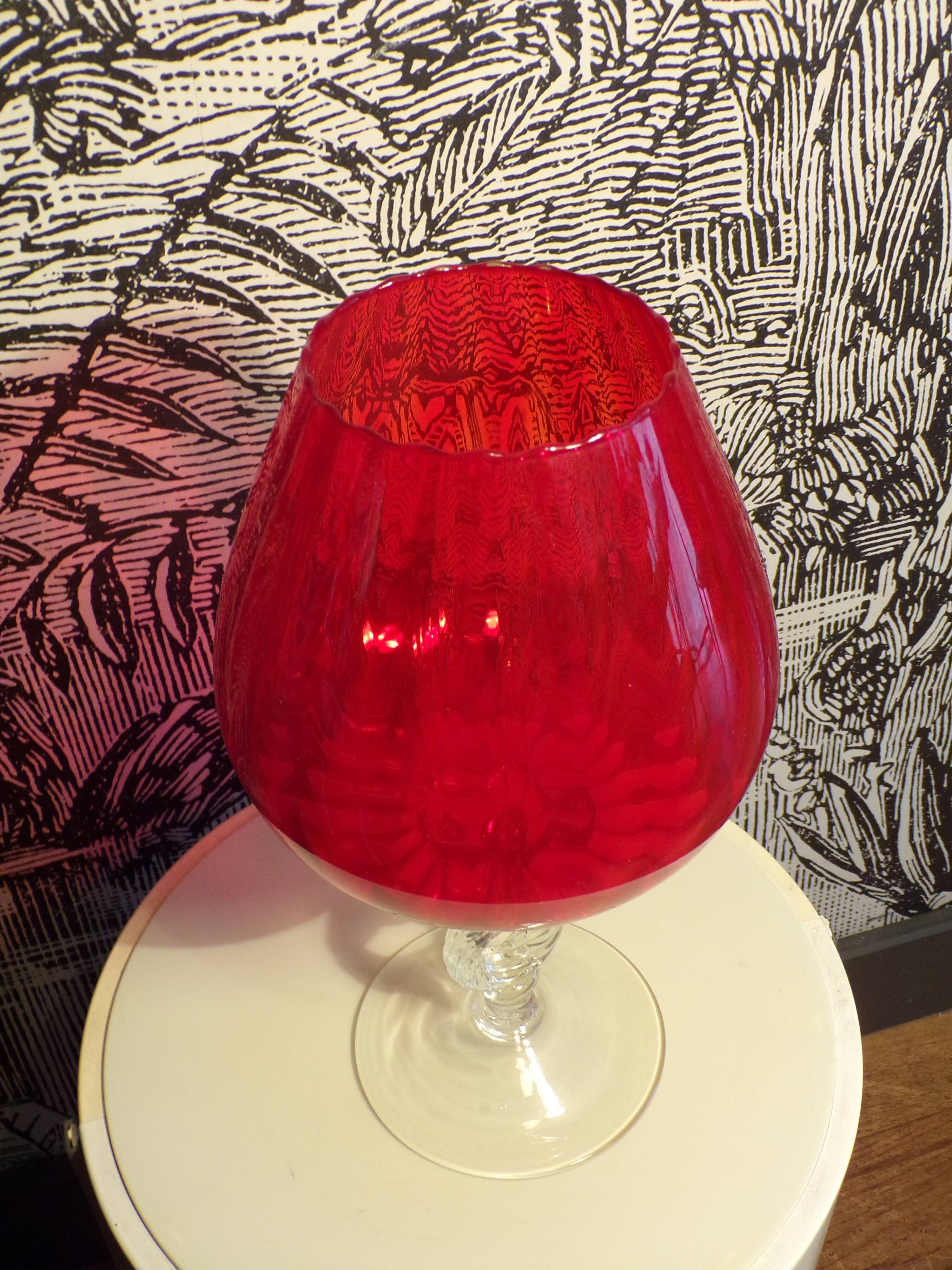 Red empoli vase h=34cm