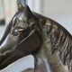 Pair of bookends plaster horses effect vintage brass