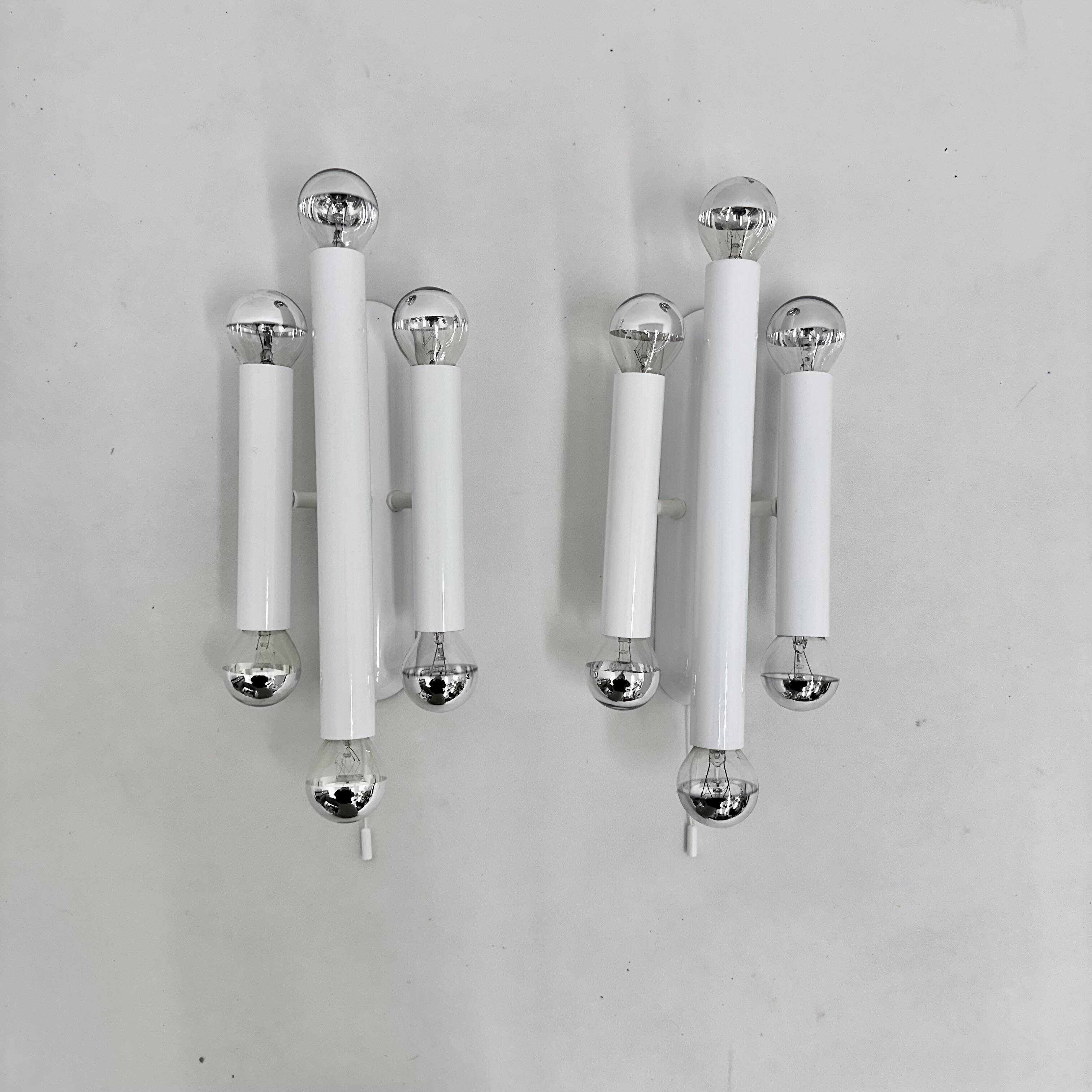 Set of 2 Hufnagel leuchten wall lamps sconce , 1970s