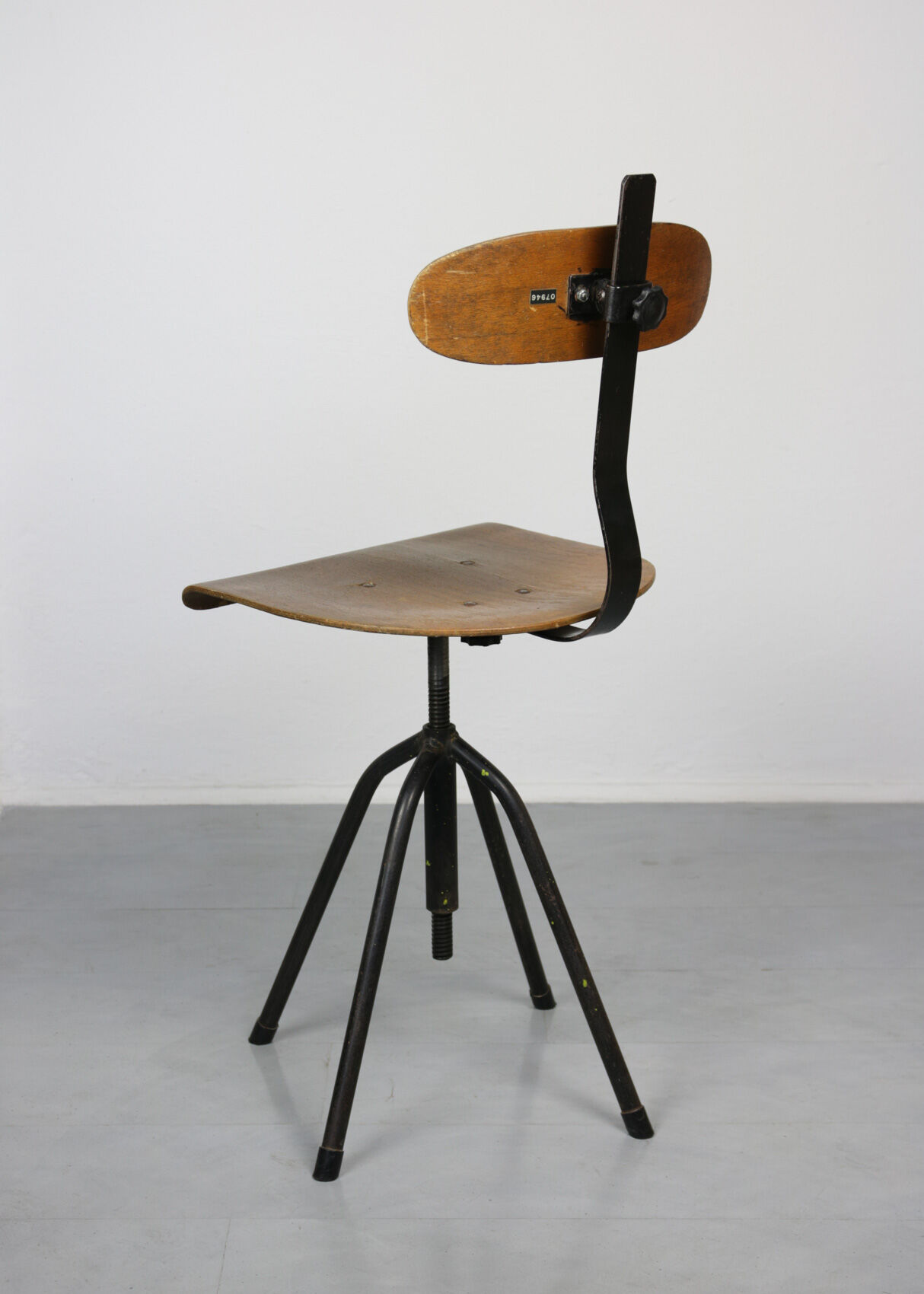 Pair of  swivel chairs industrial black, 1960s