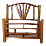 Letter holder, wall mail rack in bamboo 60s 70s