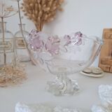 Vintage white and pink glass cup