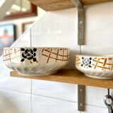 2 bowls in badonviller enamelled earthenware