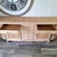 Low buffet in renovated solid cherry wood – Revisited Louis XV style – 250 cm