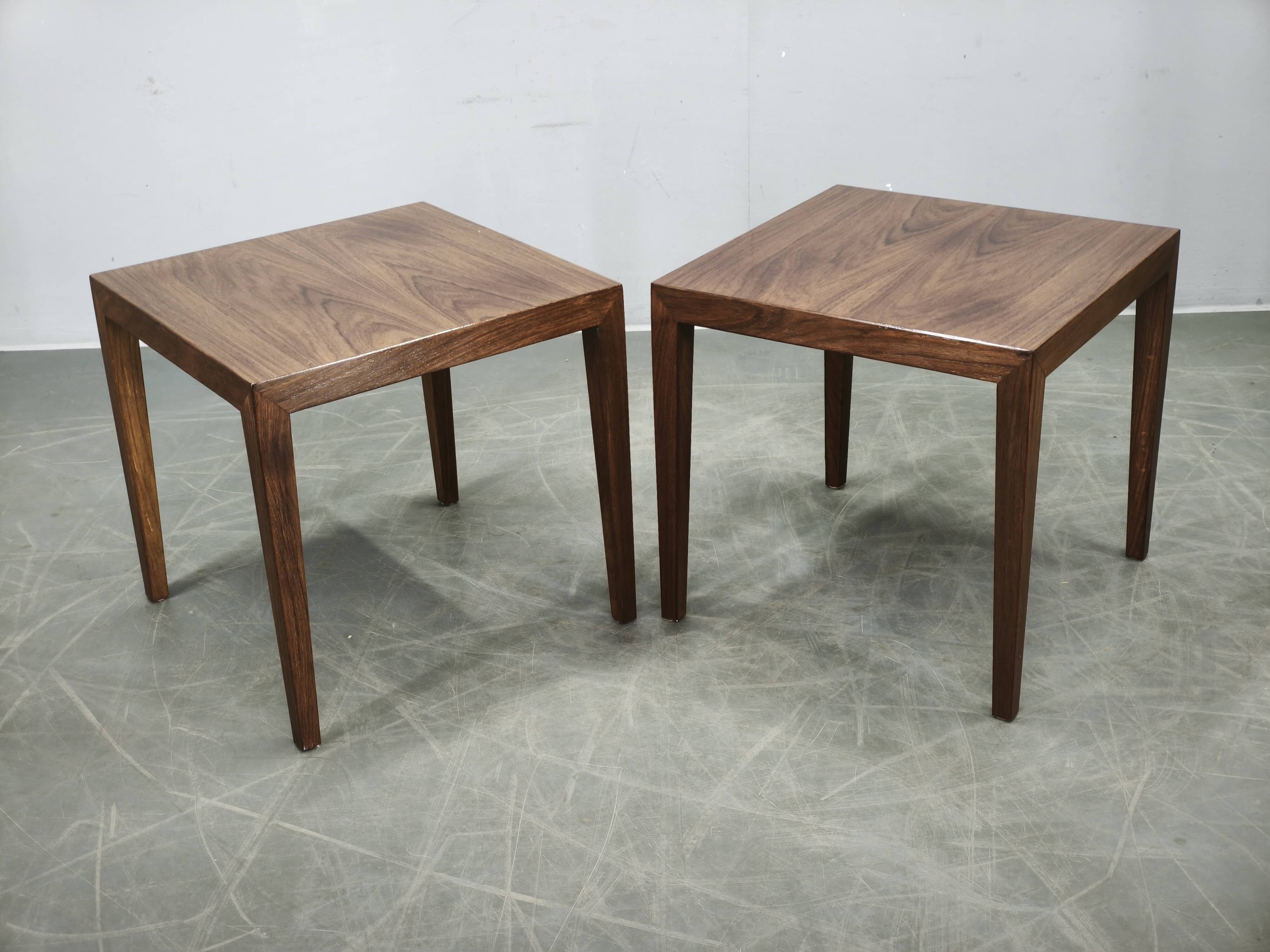 Pair of Severin Hansen Side Tables for Haslev Møbelfabrik, 1960s