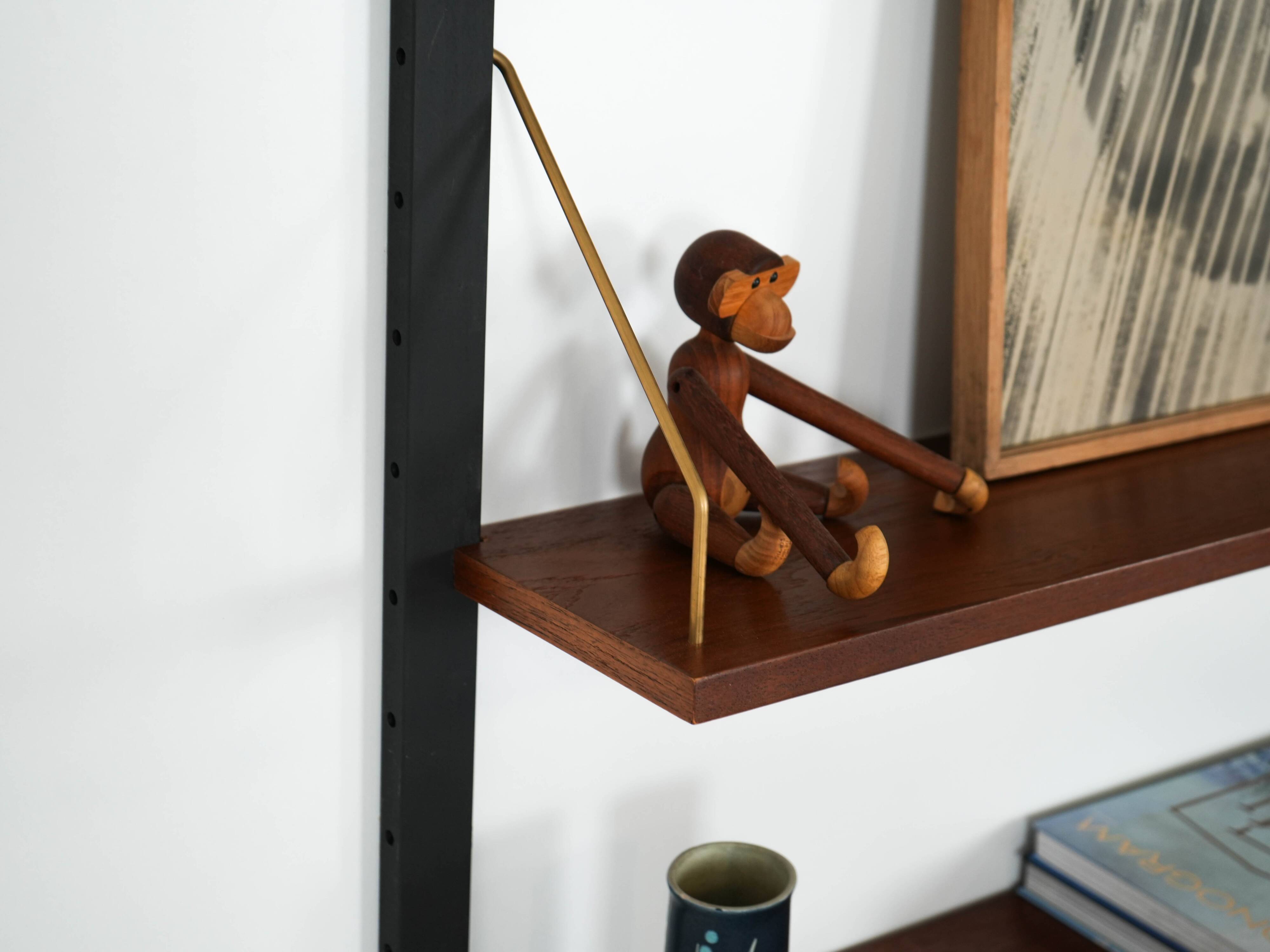 Teak wall unit PS System, Danish design, 1960s, manufactured by Randers Møb