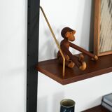 Teak wall unit PS System, Danish design, 1960s, manufactured by Randers Møb