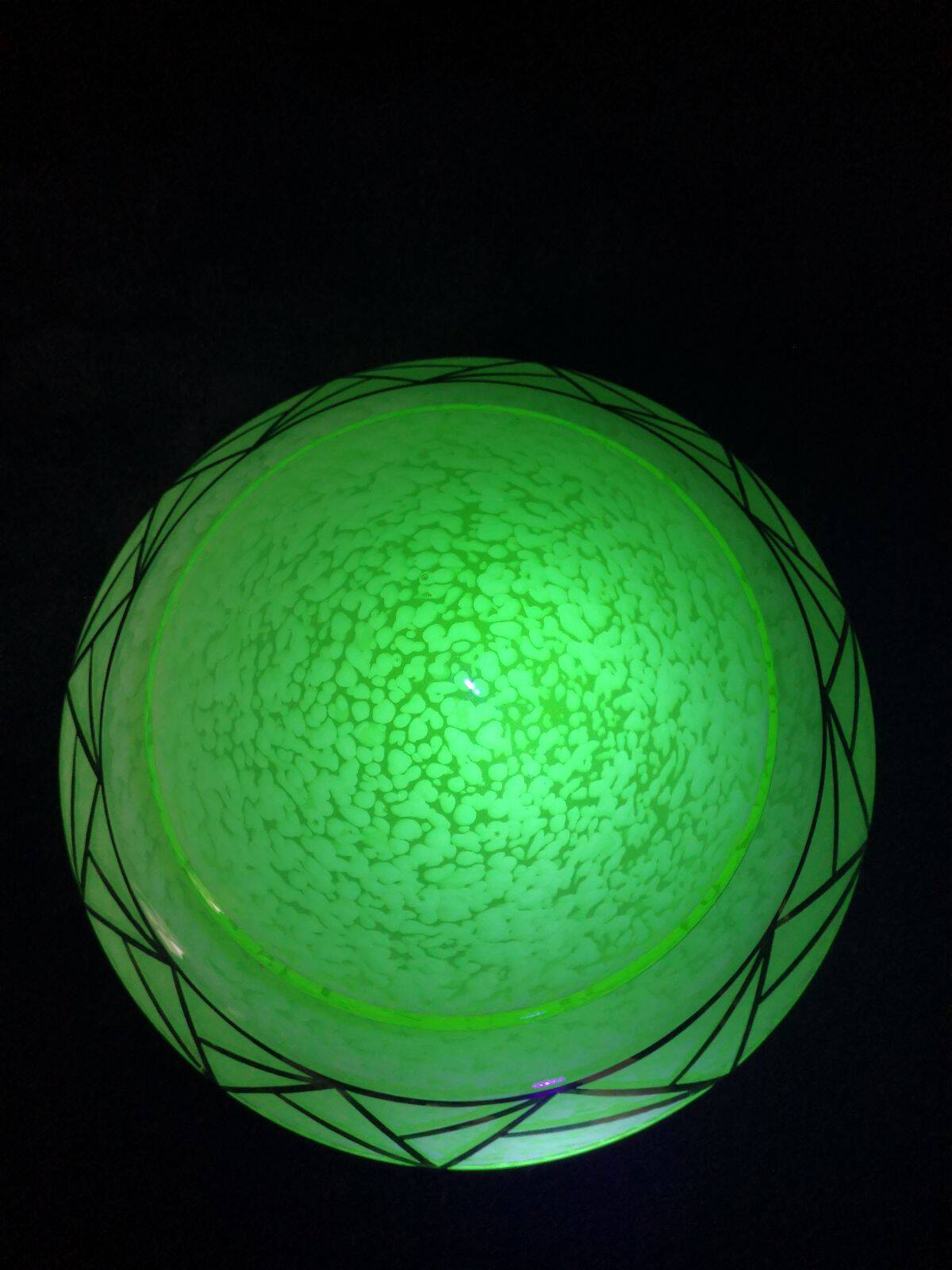 Green Clichy Glass Ceiling Chandelier in Ouraline