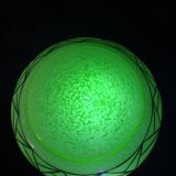 Green Clichy Glass Ceiling Chandelier in Ouraline
