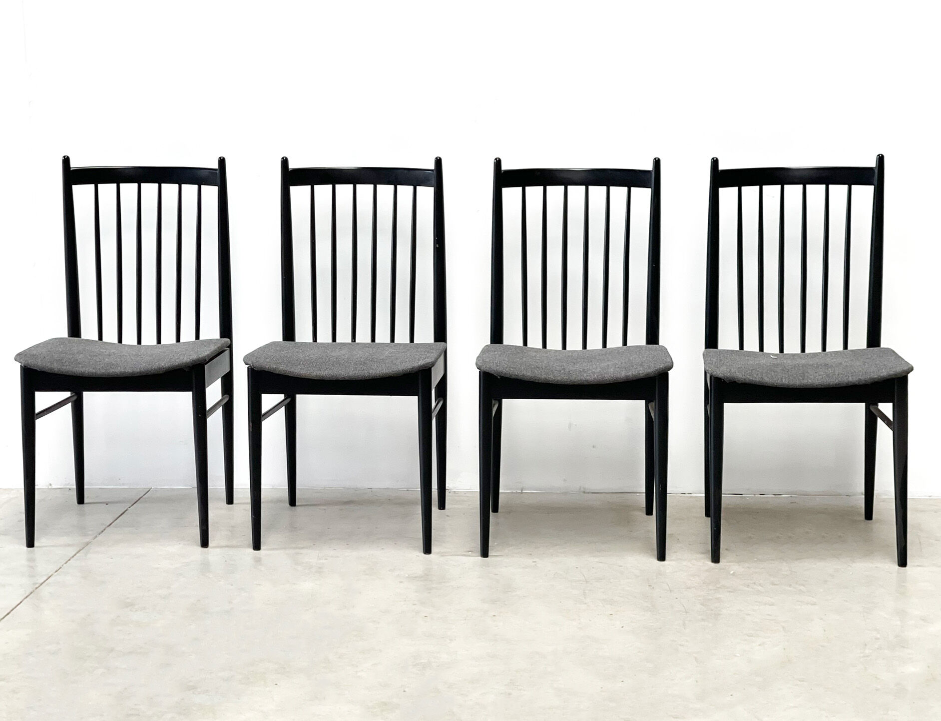 Set of four dining chairs