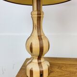 Pair of vintage turned wood lamps