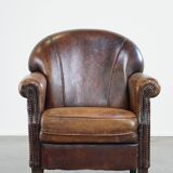 armchair made of sheep leather with a wonderful patina and good seating comfort