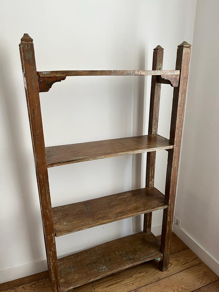 Bibliothèque indienne bois exotique