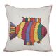 Vintage embroidered cushion cover 46x48 cm