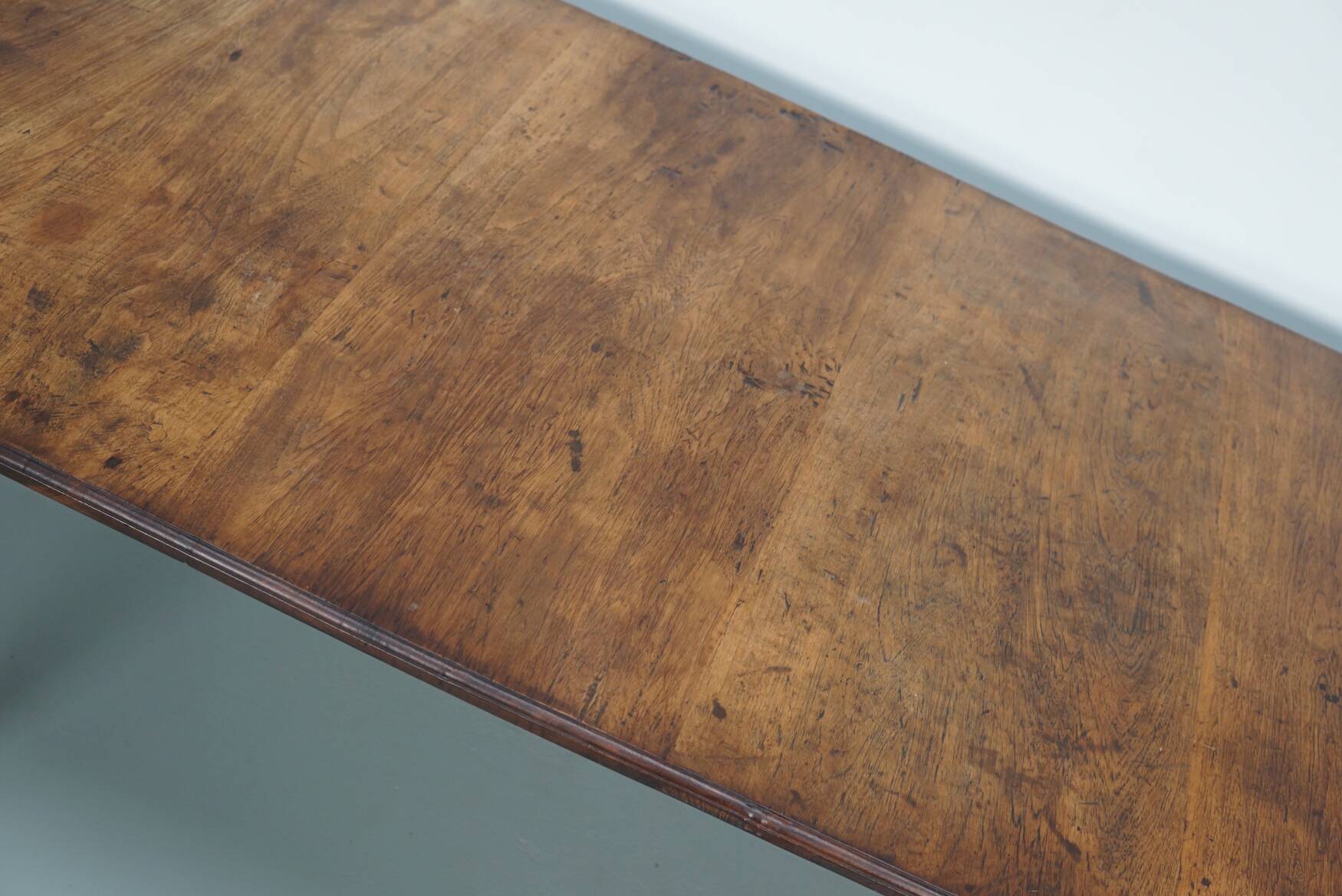 Large Oval Dutch Rustic Farmhouse Teak Dining Table