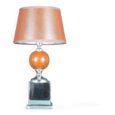 Table lamp in wood and chrome, France mid-20th century