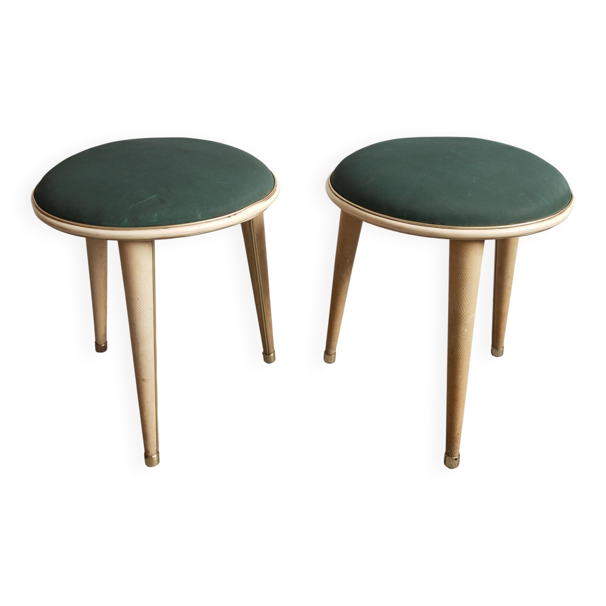Pair of Mid Century Modern stools by Umberto Mascagni from the 1950s.
