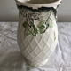 White ceramic vase with floral decoration made in Potugal