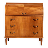 Vintage Scandinavian elm secretary, 1950s