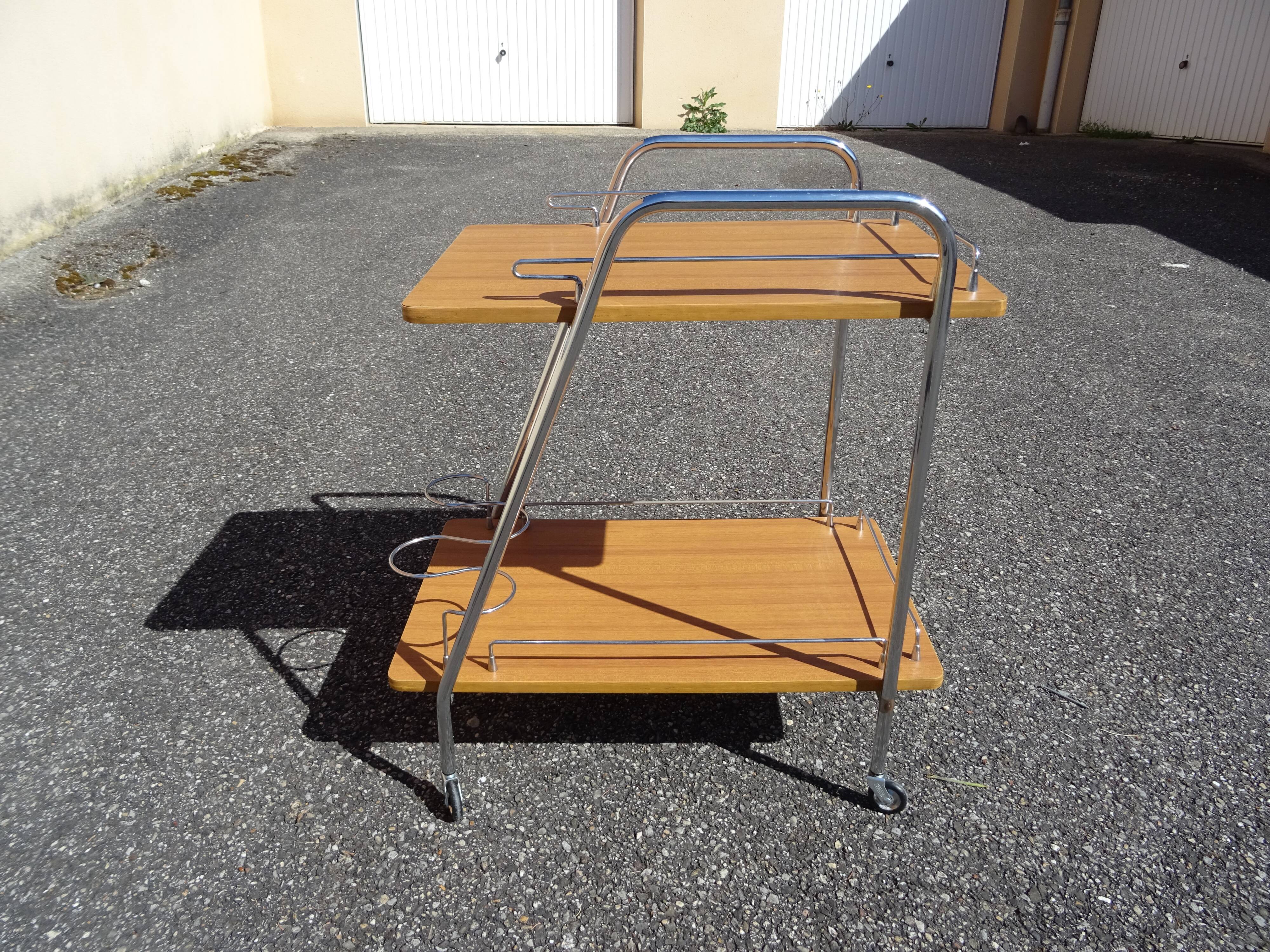 Vintage 1960s serving trolley bar