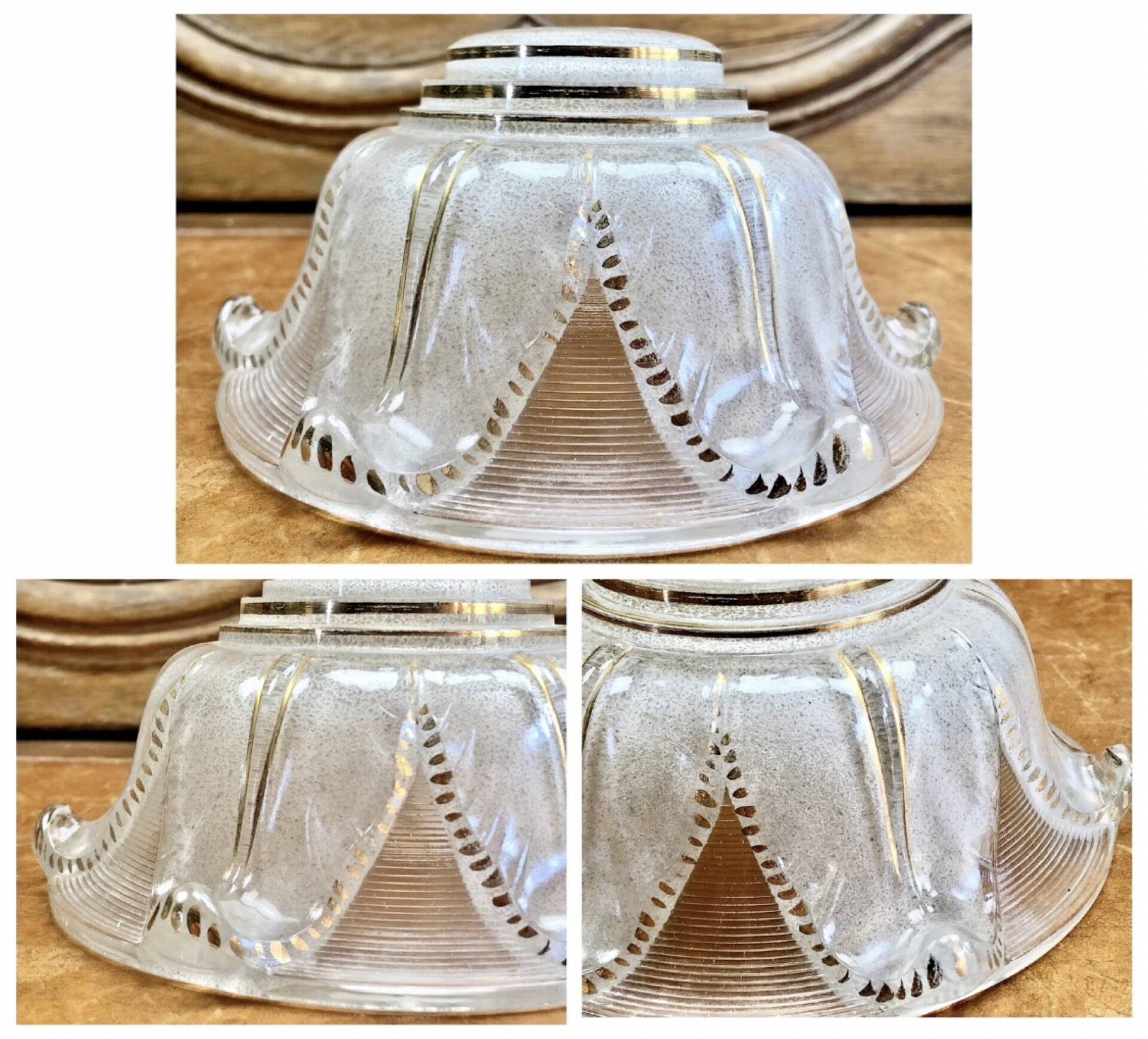 Old small Art Deco lamp 1930 golden basin Ezan one