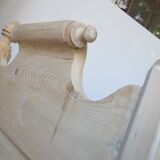 Retractable sofa bed of the Austrian Tyrole in natural wood