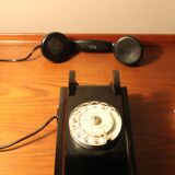 Ericsson Bakelite Black Wall Dial Phone