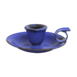 Candleholder in blue enamel