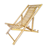 Vintage bamboo deckchair