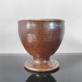 Vintage stoneware cup / high mug - Brutalist design