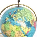 Luminous globe Taride 1970 golden tripod foot