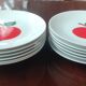 12 Vintage Plates Red Apple Decor Weiden Bavaria Seltmann/West Germany