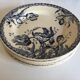 Set of 6 flat Tulips earthenware plates of Gien of the nineteenth century