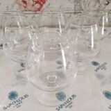 Set of 6 unstamped Saint-Louis cognac glasses, Tenareze model