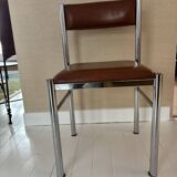 Chrome and leather chair