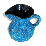 Pitcher lava Blue ceramic Vanoise old vintage