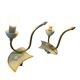 Set of 2 vintage rockabilly table lamps in mint green